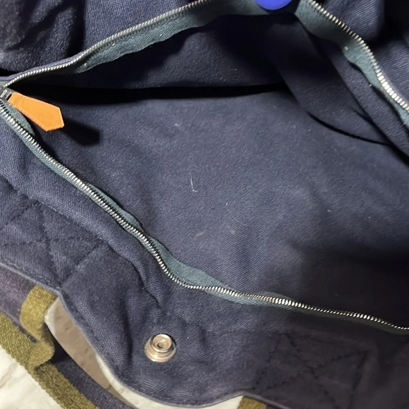 HERMES Fourre Tout MM Tote Bag Canvas Authentic Vintage. - Picture 10 of 12